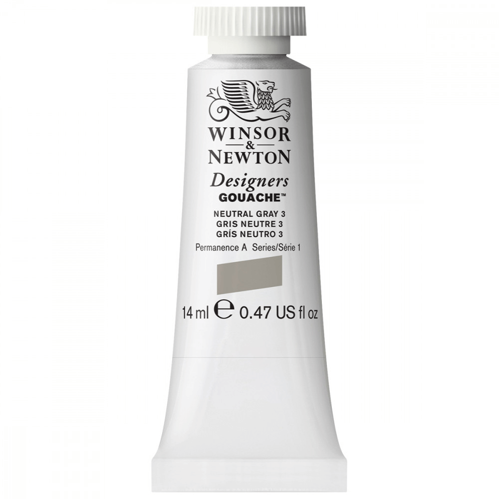Tinta Guache Winsor & Newton Designers 14ml S1 436 Neutral Grey 3